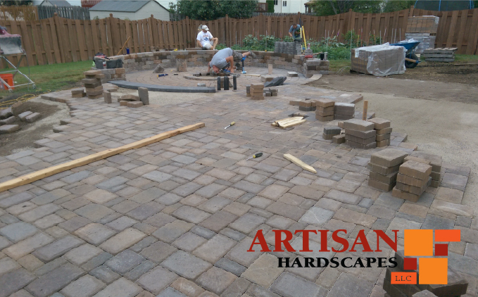 Paver Patio Fire Pit Install